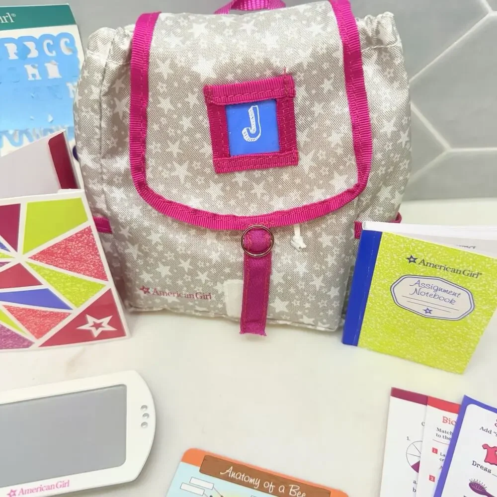 American Girl Truly Me School Backpack Set 2017 (RETIRED) School Book Bag Papers - Picture 4 of 6